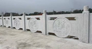 吐鲁番芝麻白河道栏杆 石材栏杆