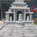 吐鲁番芝麻白中国黑石材套墓 花岗岩墓碑