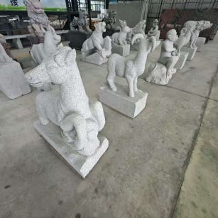 吐鲁番芝麻白雕刻 十二生肖 异形雕刻