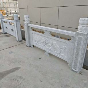 吐鲁番芝麻白河道栏杆 石材栏杆