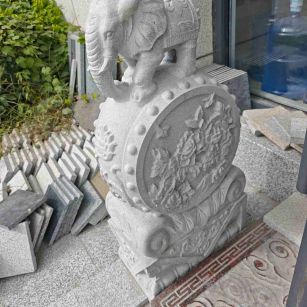 吐鲁番芝麻白抱鼓石 庭院抱鼓石