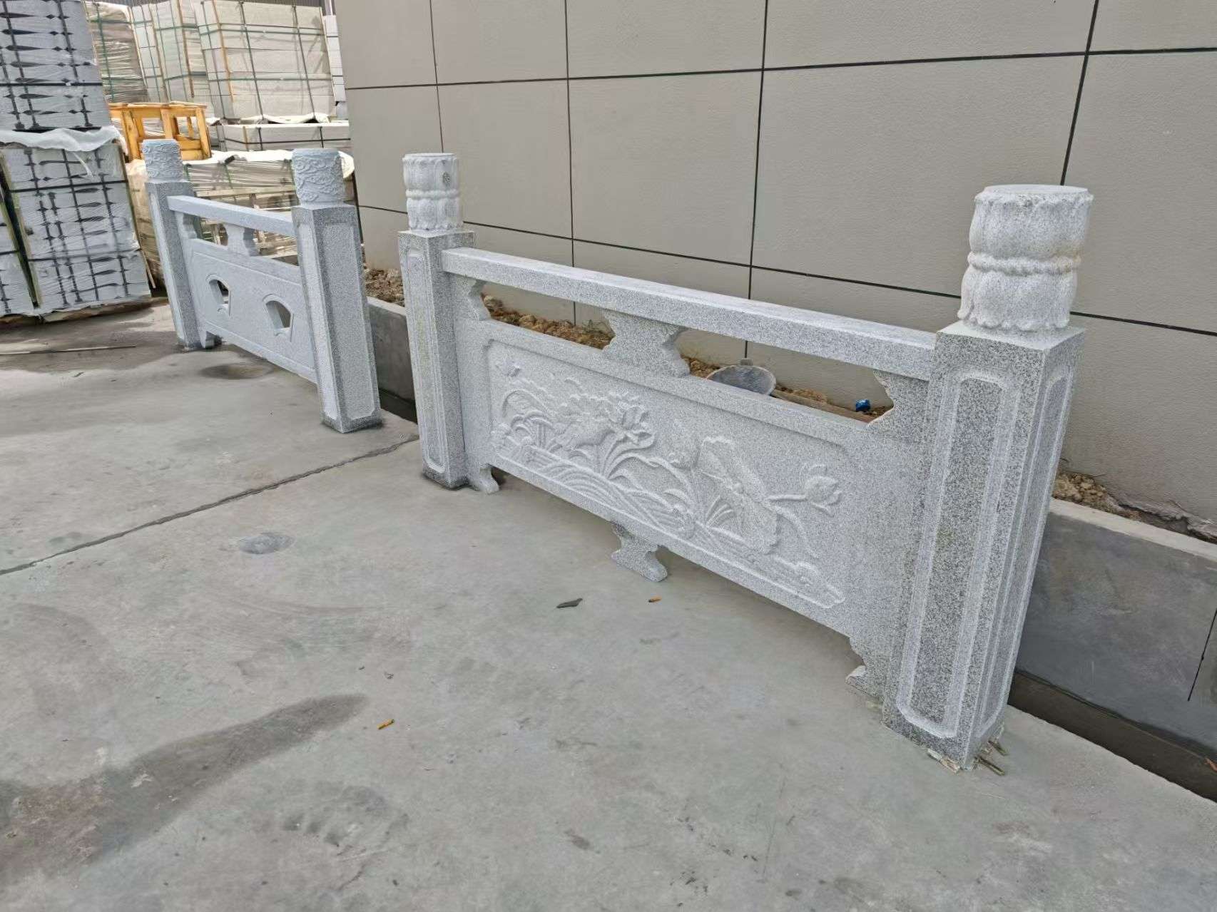 吐鲁番芝麻白河道栏杆 石材栏杆